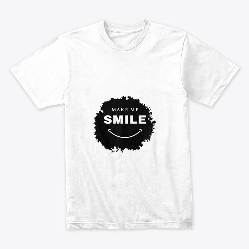 Black Simple Make Me Smile T Shirt
