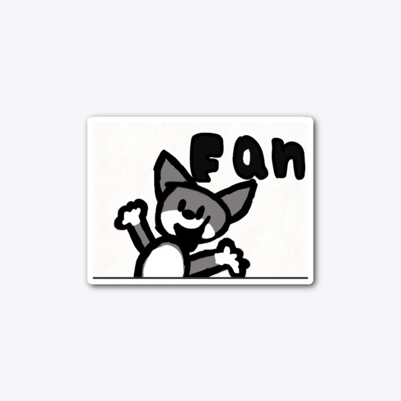 Kitty fan sticker
