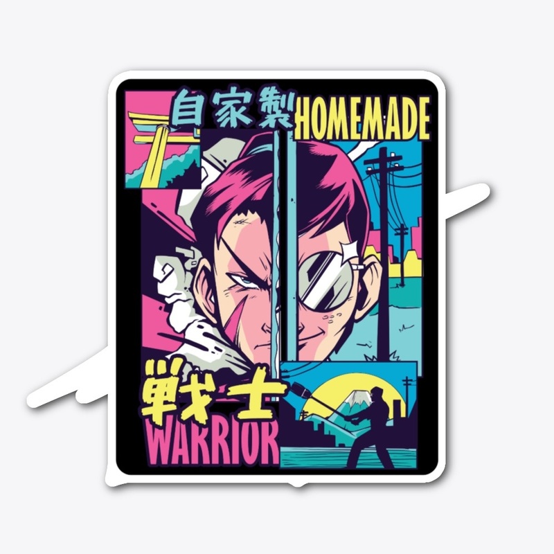 Anime Vaporwave Homemade Warrior