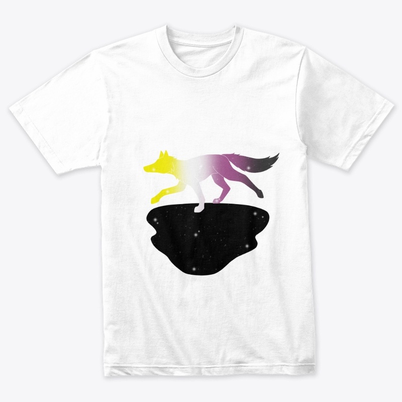 Non-binary starry running fox