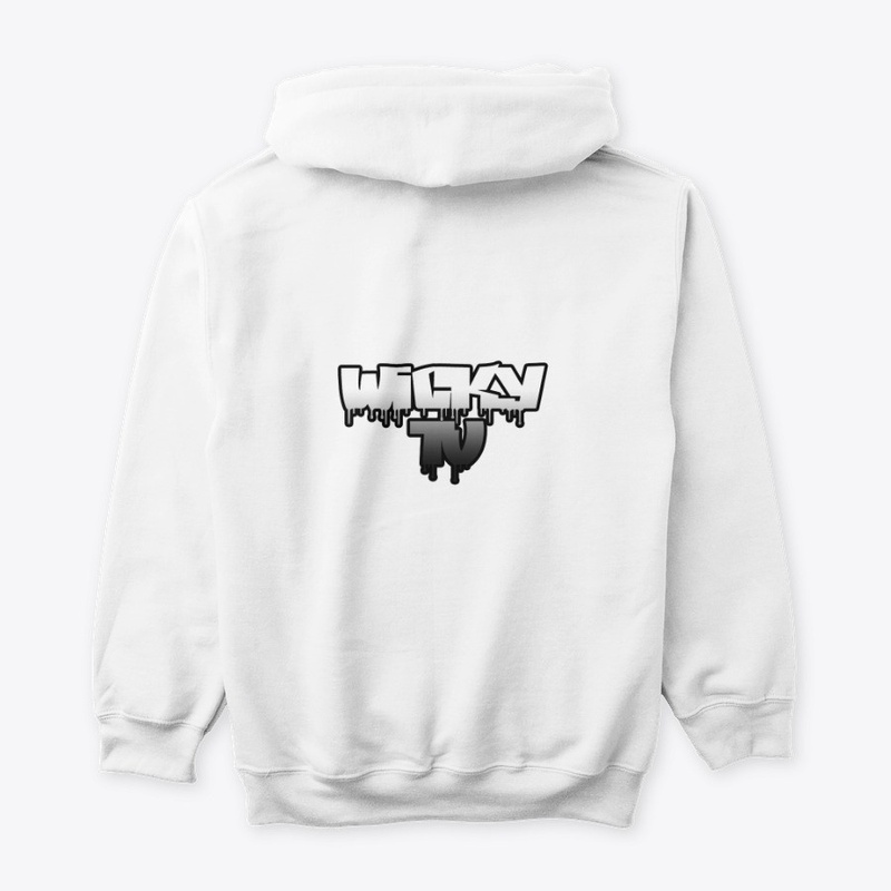  WickyTv Hoodie - White/Black