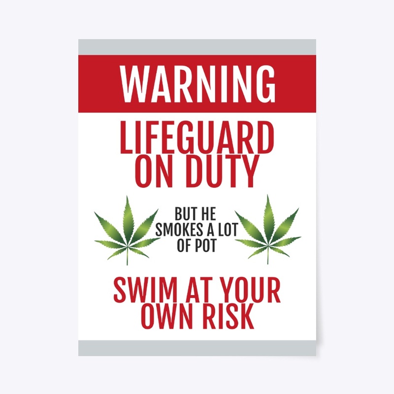 Lifeguard on duty but he Smokes