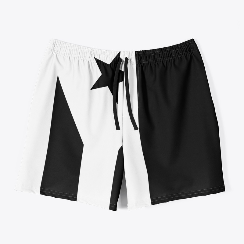 B&W Puerto Rico Flag with Coqui