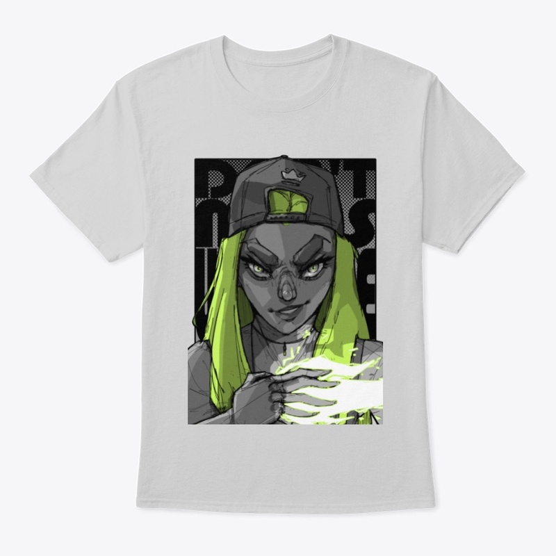 Modern witch with green hair