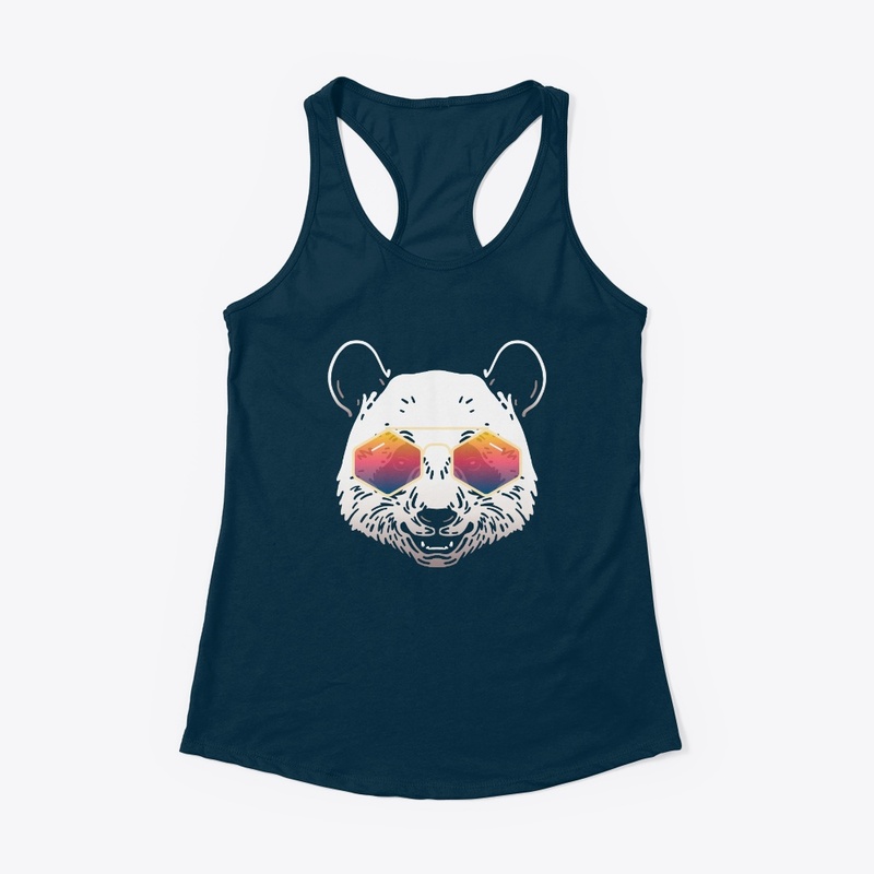 Cute Panda in Sunglasses (Colored+sg03)