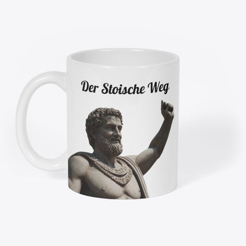 Stoischer Kaffeebecher White T-Shirt Front