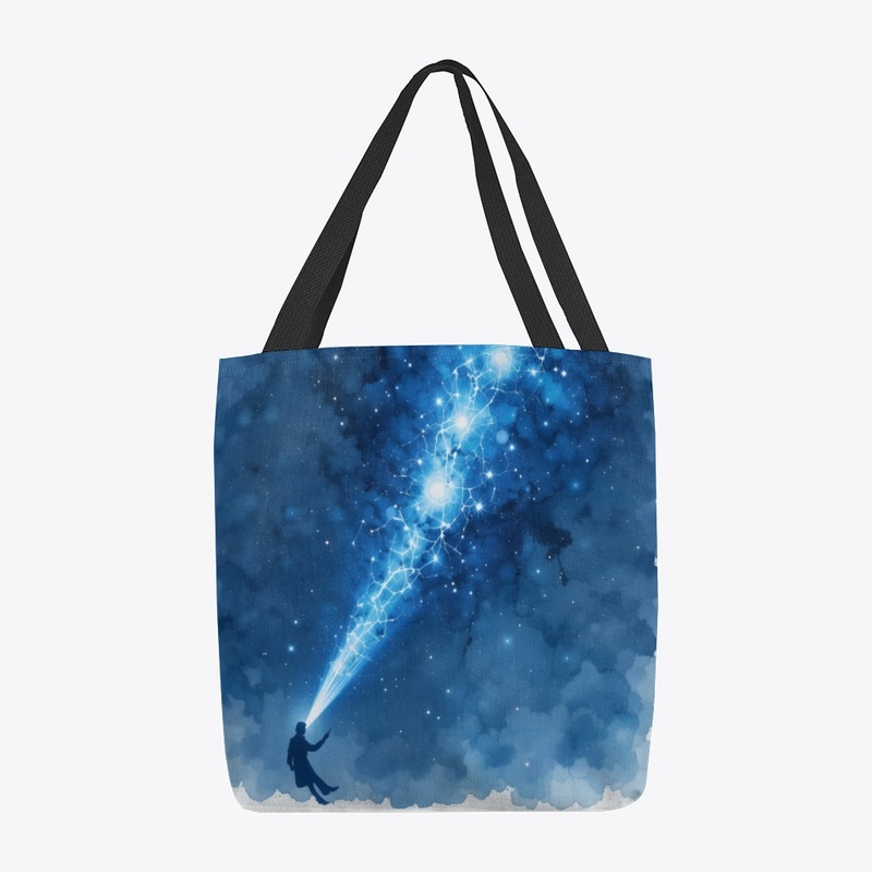 Blue comet falling while shining