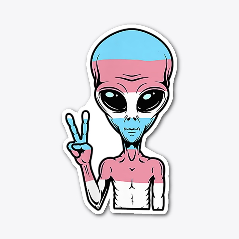 LGBTQ: TRANS ALIEN STICKER