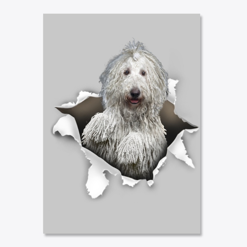 Komondor Torn Paper