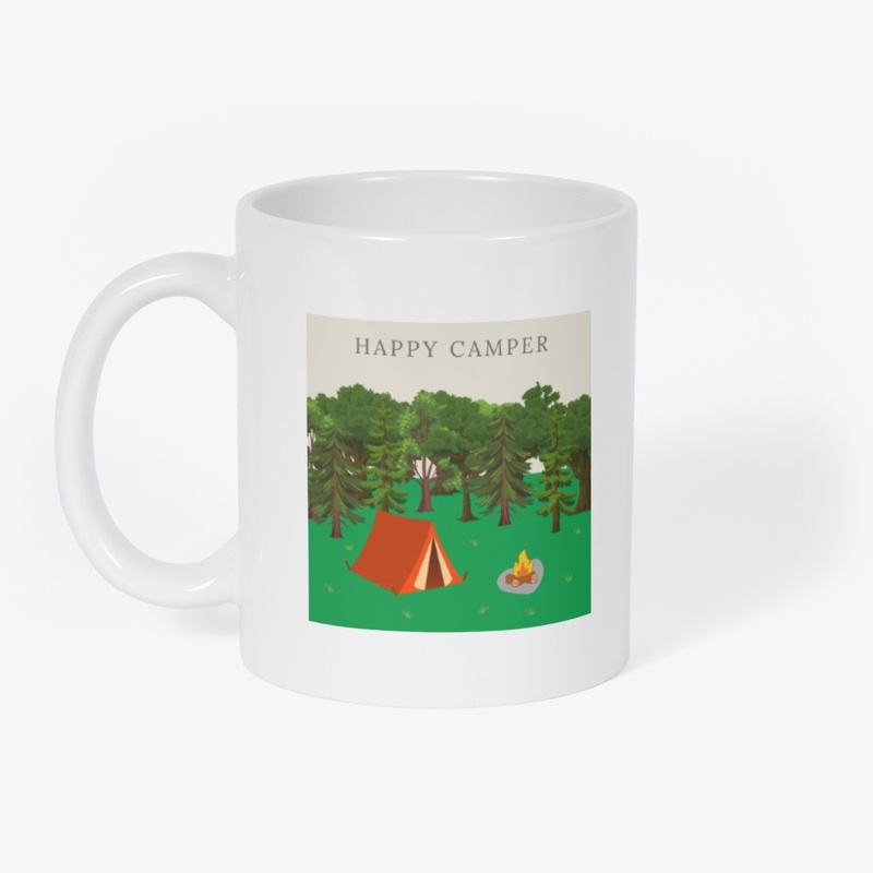 Happy Camper In the Woods