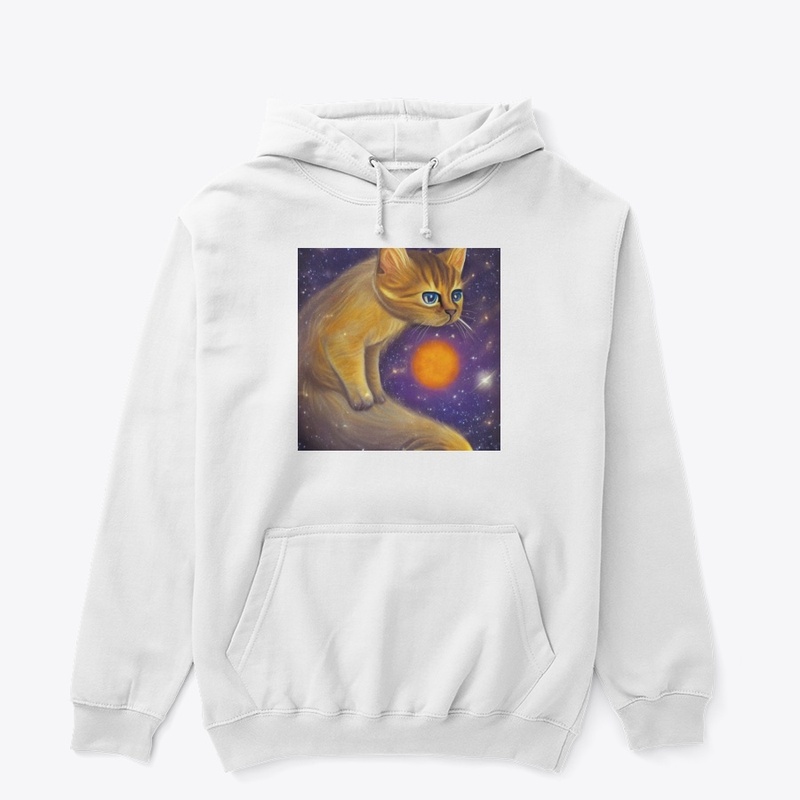 A funny cat in space