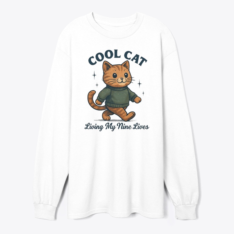 Cool Cat –Living My Nine Lives Retro Tee