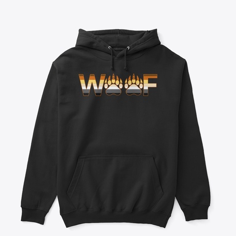 Woof Black T-Shirt Front