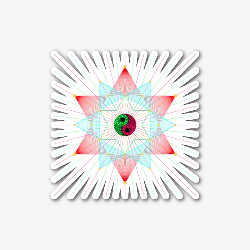 Yin and yang for sacred geometry t-shirt