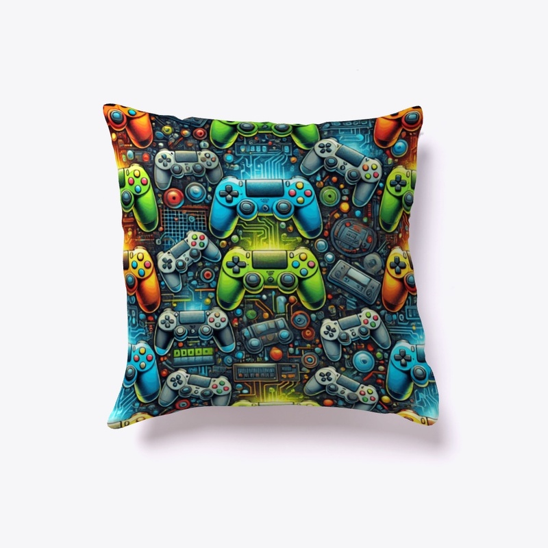 Gamer's Neon Futuristic Dream Pillow 