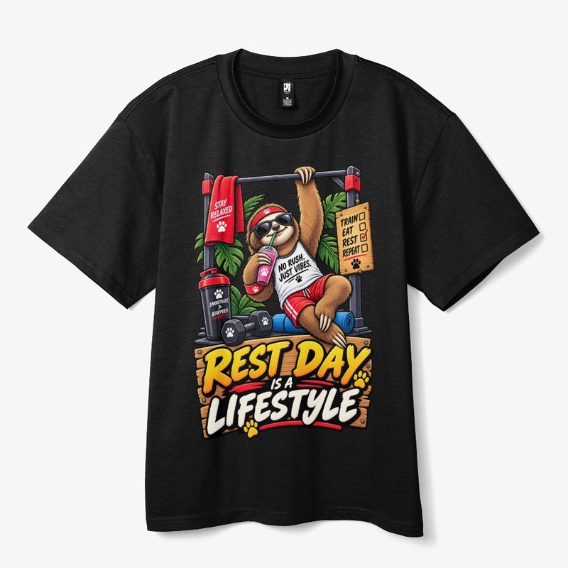 Rest Day Is a Lifestyle Funny Sloth Gym
