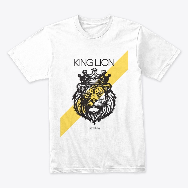Black Yellow Lion Illustrative Personal 