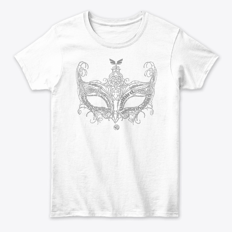 Girl T-Shirt Venetian Mask Text