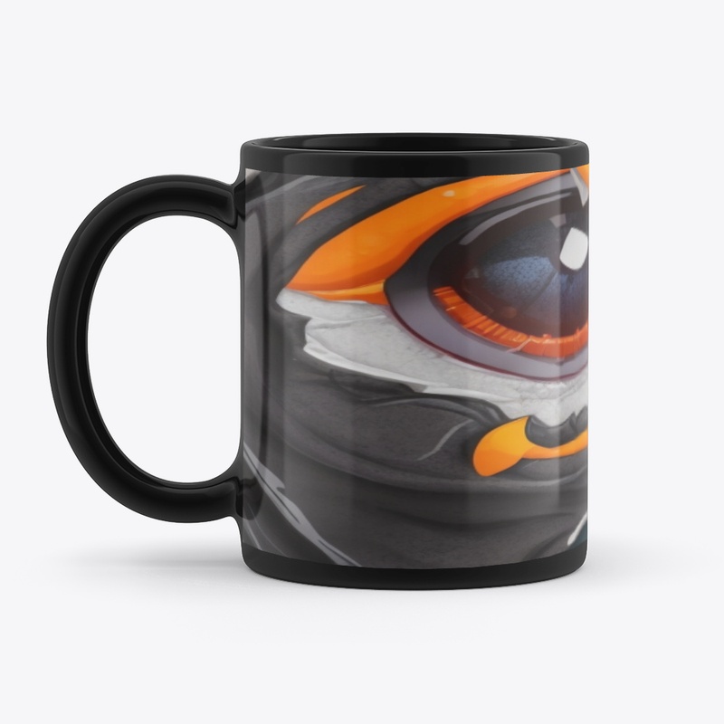 Halloween Orange Eye Seamless Pattern 