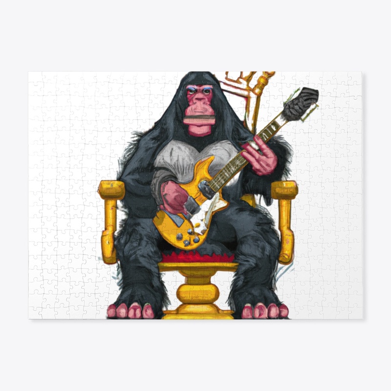 King of the Apes Jamming on Guitar