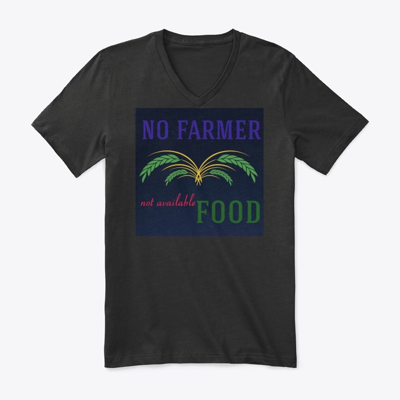 No farmer no food printed t-shirt bag st