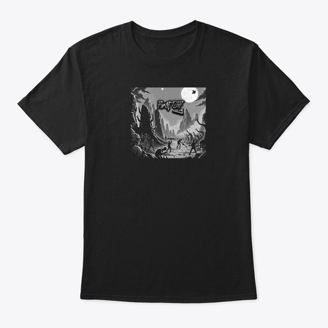 "Walkers" First Off Graphic T Design Black T-Shirt Front