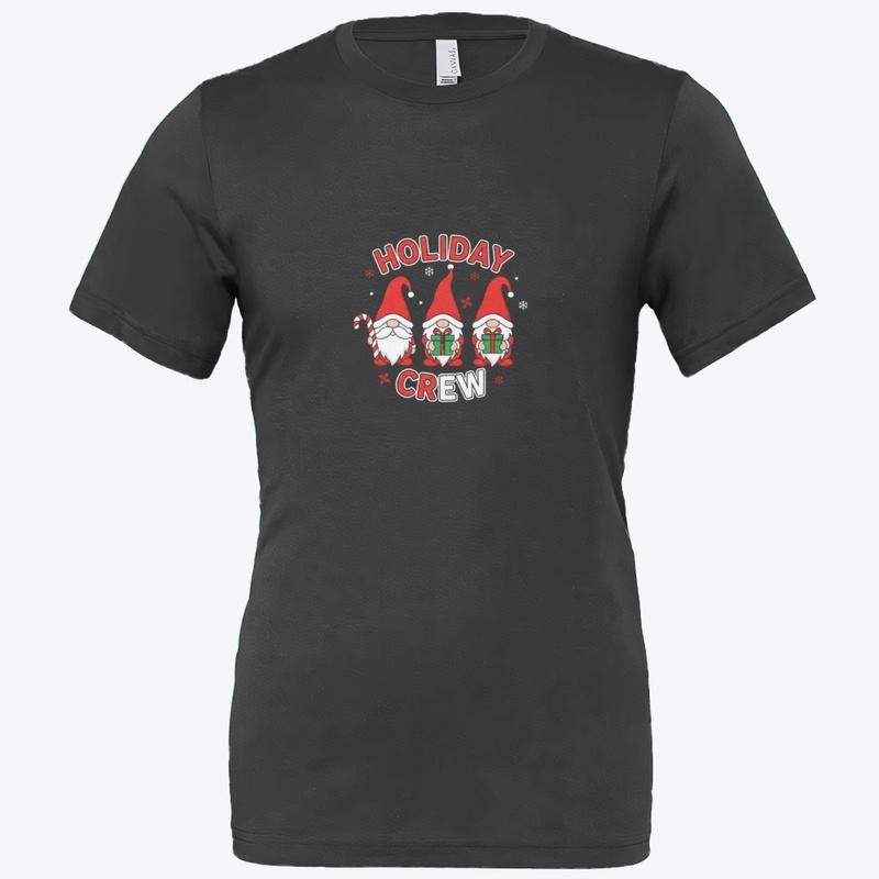 Holiday Crew Cute Gnomes Christmas Tee