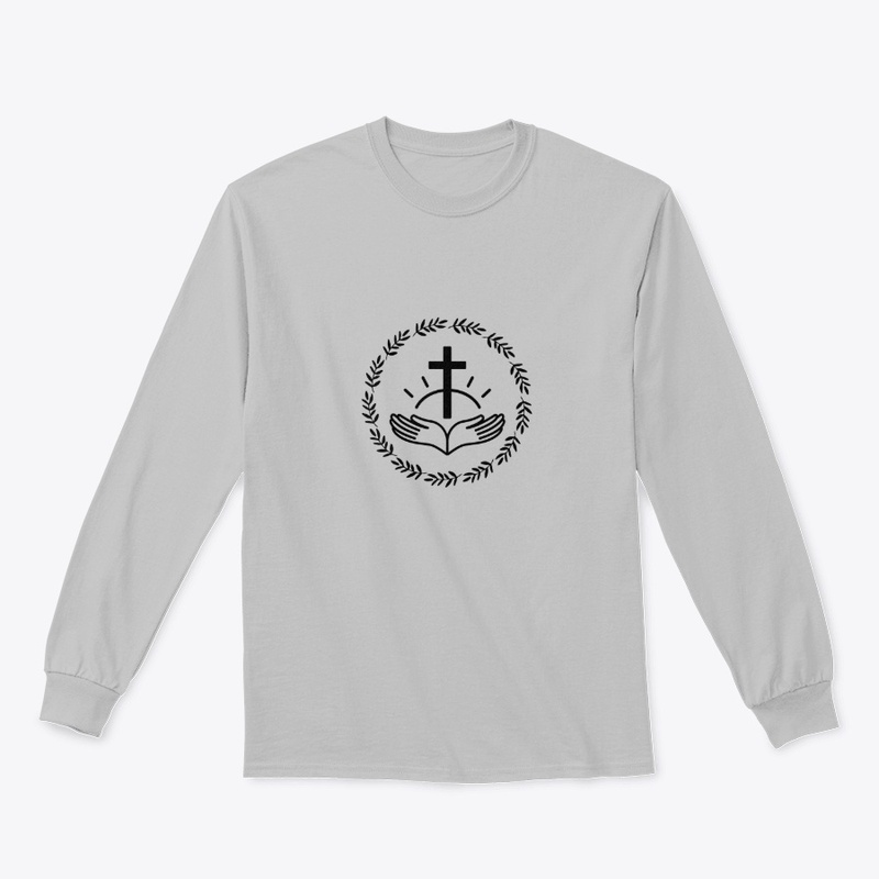 Hands and Cross (Black Text)