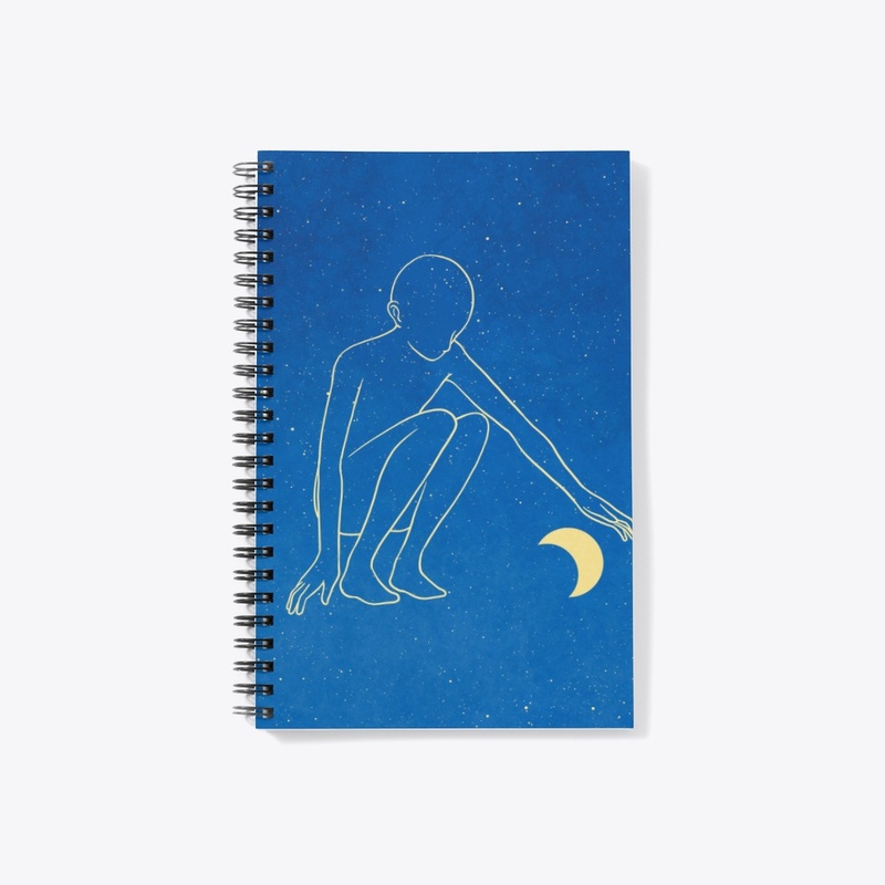 Moon design printed products 