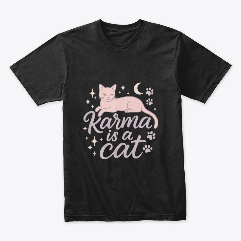 Karma Is a Cat Pastel Art Gift