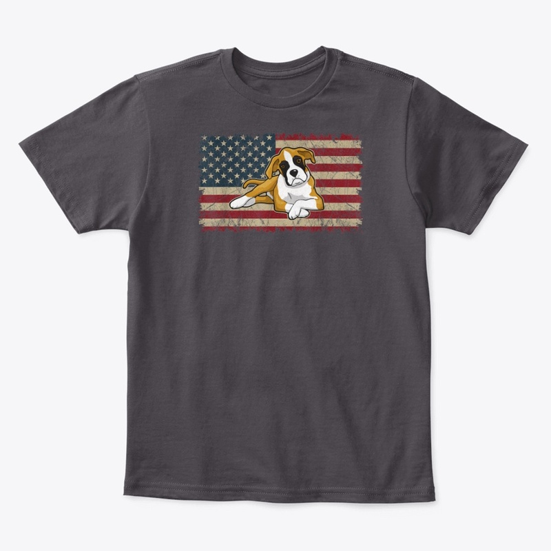 Vintage American Flag Boxer Dog Gifts