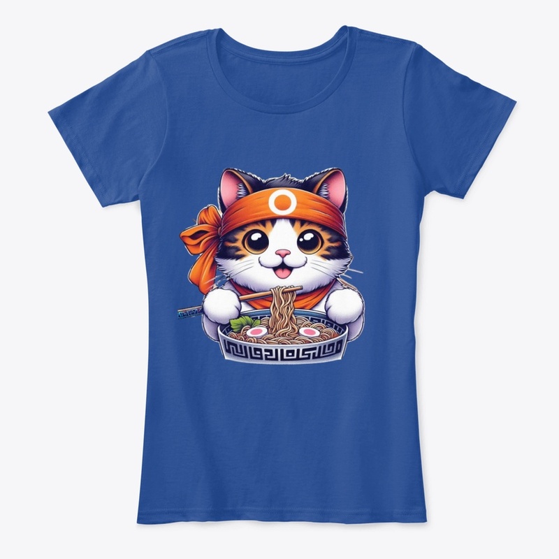 Japanese Cat Enjoying Ramen