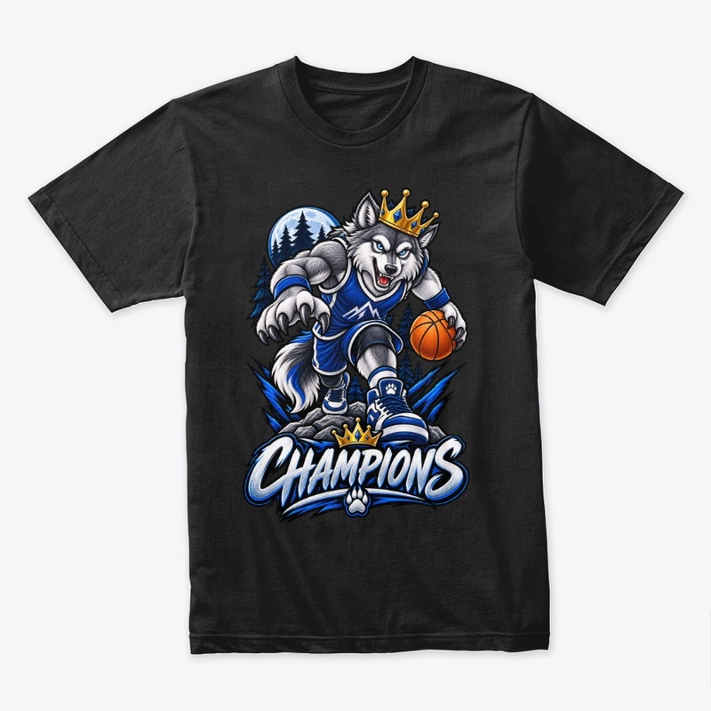 Champions Fierce Wolf Basketball Mascot 