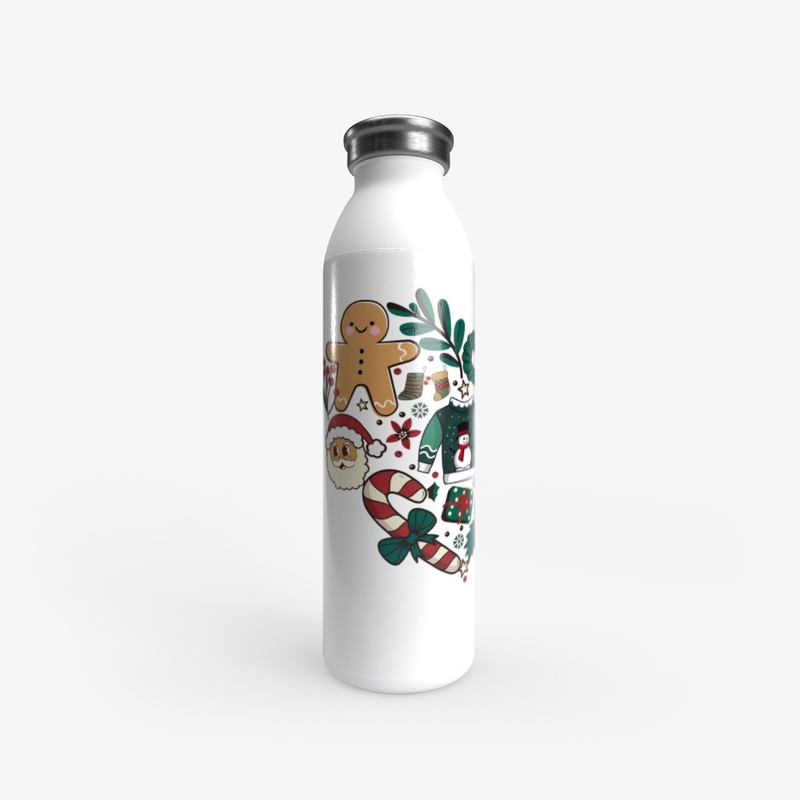 Modern Retro Christmas Groovy Love Shape