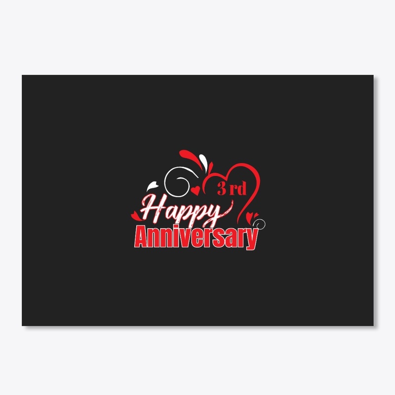 Happy 3rd anniversary celebration design