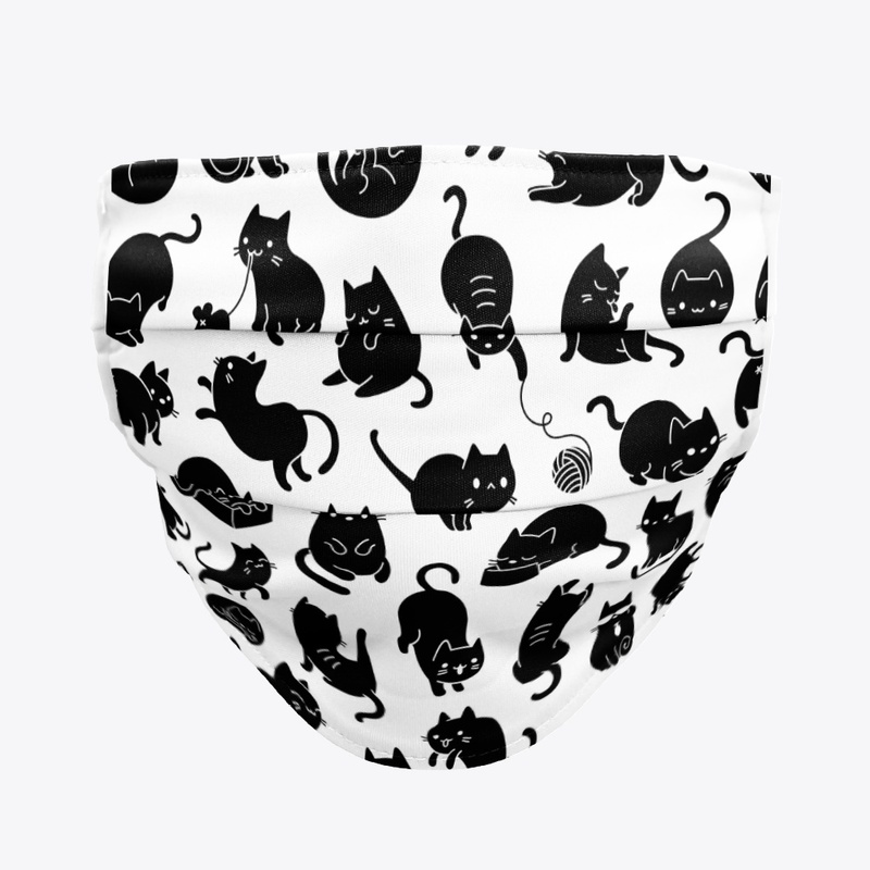 Black Cat Face Mask