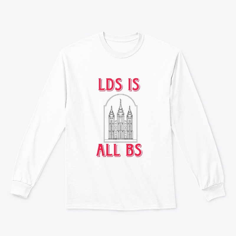 LDS is All BS apparel - Red Lettering