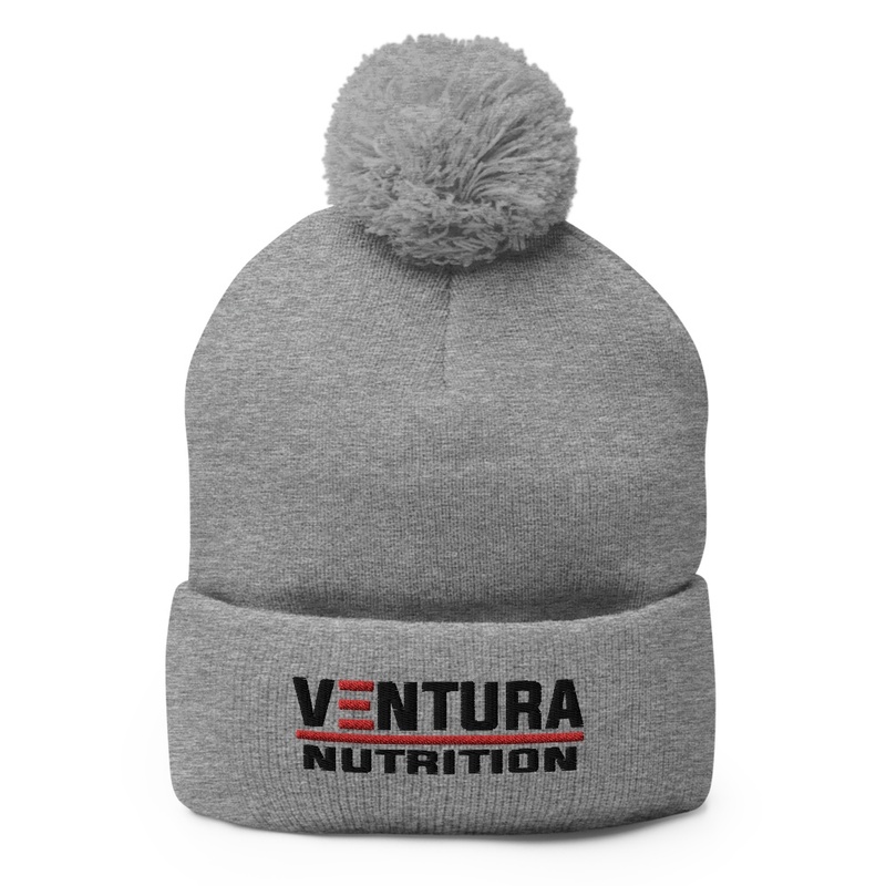 Ventura Nutrition Black Logo Pom Pom Hat