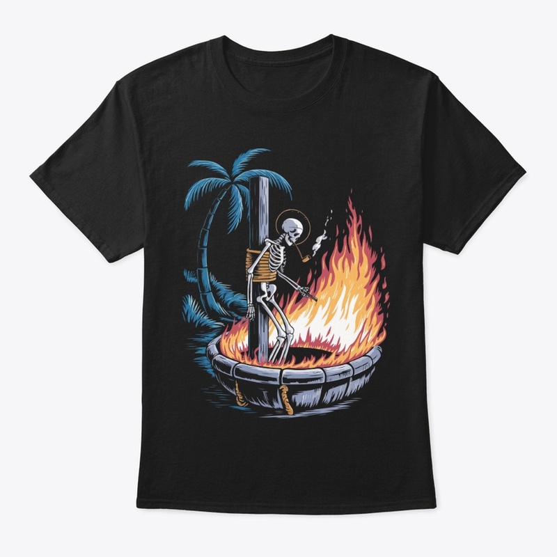 Skeleton Smoking a Pipe – Bold Tee Style