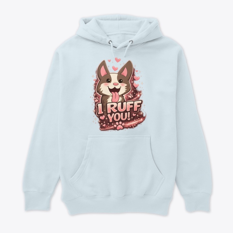 I Ruff You Cute Dog Valentine Design