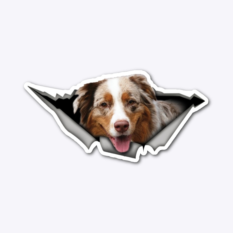 Australian Shepherd Mix car decal