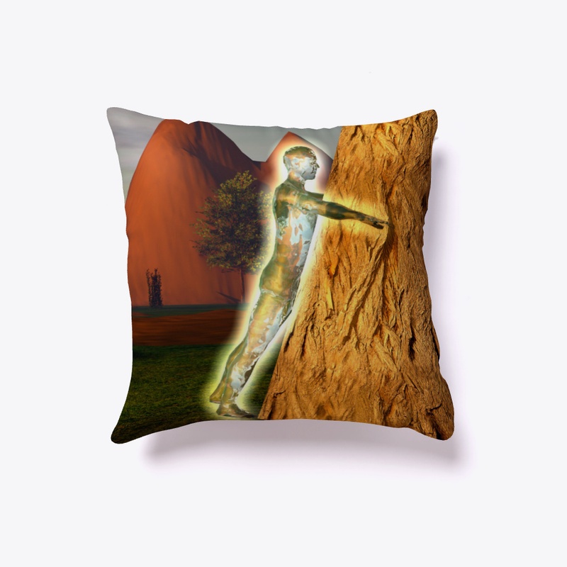 Man hugging tree
