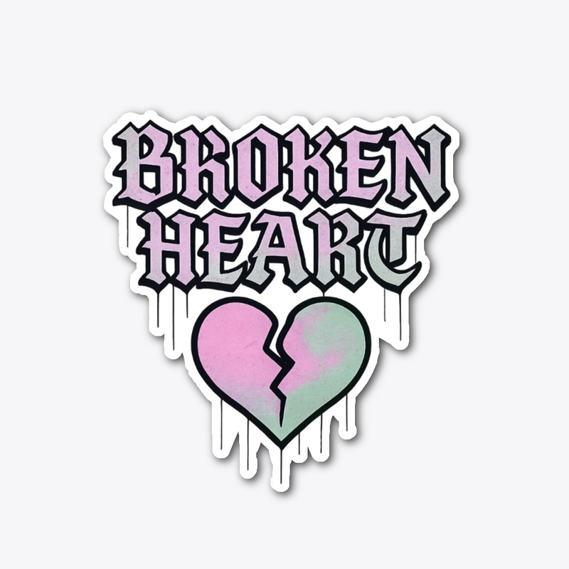 BROKEN HEART – Gothic Graffiti Art