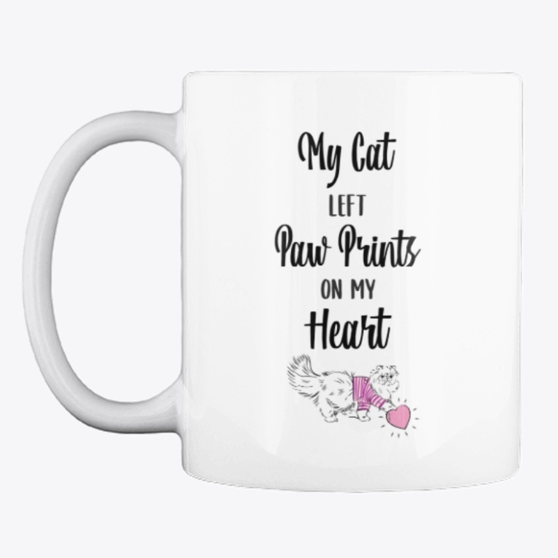 Pawprints on my Heart Design | Cat Tee