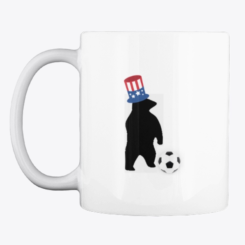  American flag football Tee w/ bear