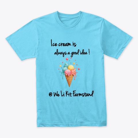We Li Kit T Shirt Tahiti Blue T-Shirt Front