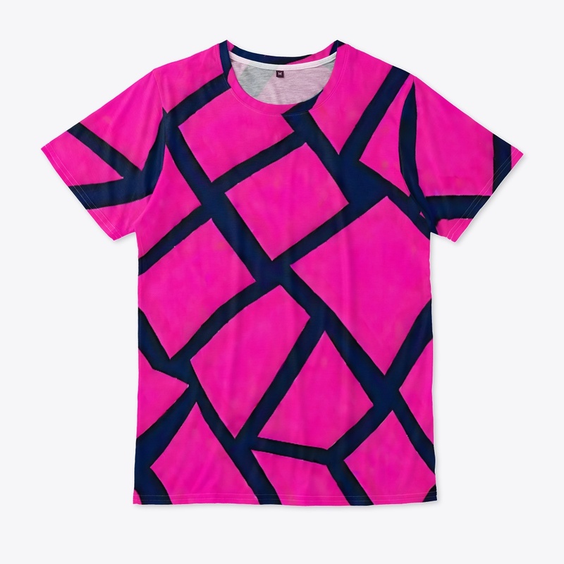 Hot Pink Geometric All-Over Print