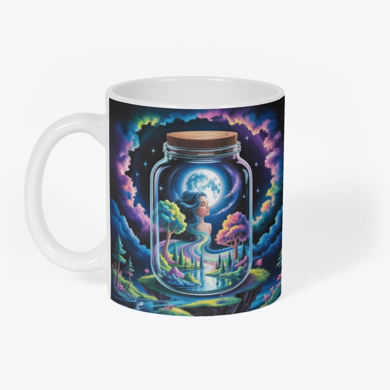 Jar with Rainbow River and Moonlight