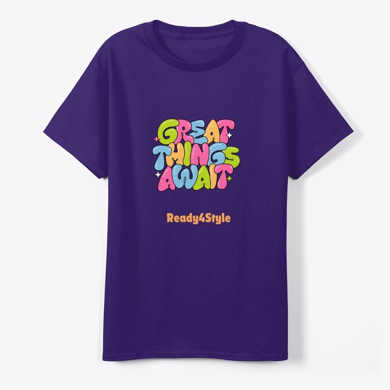 "GREAT THInGS AWAIT" Quote Design 