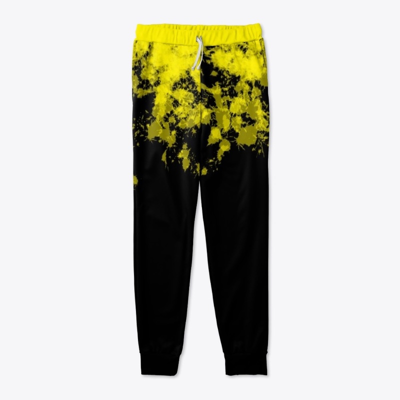 Amboari Yellow splatter joggers